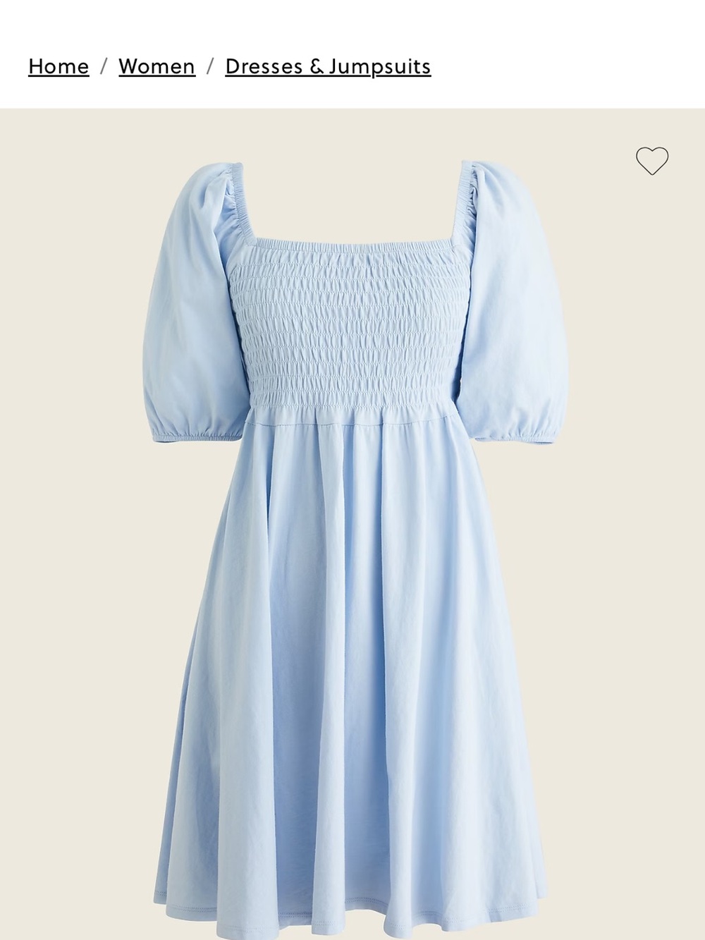 Jcrew Smocked Baby Doll Dress